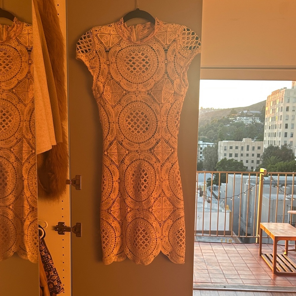 Elegant Lace Dress in Cream